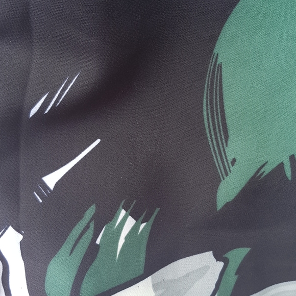 🇺🇦 Fundraiser: Cartise Green Tropical Print Dress - Picture 7 of 11